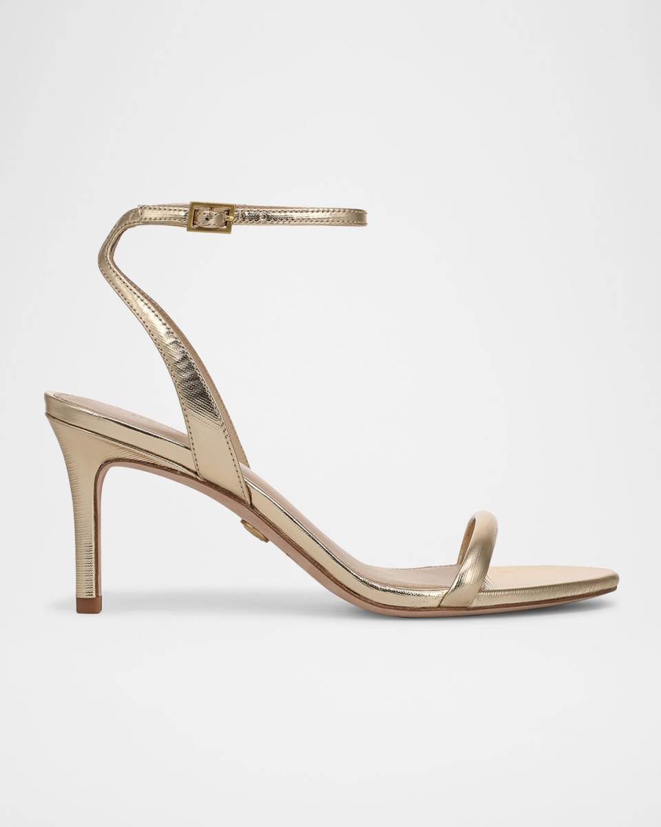 Sylvie Metallic Ankle-Strap Sandals